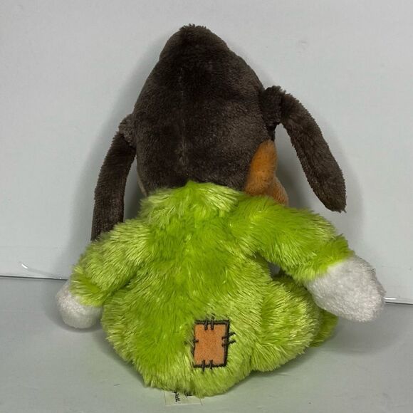 Disneyland Parks BABY GOOFY Soft Plush Stuffed Animal Green Gray Patch Rattle - Picture 4 of 6